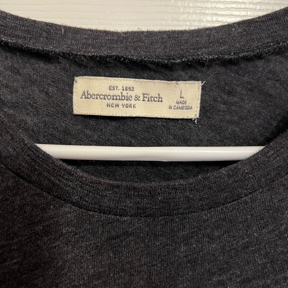 Abercrombie & Fitch 1892 Women’s Large Stretchy Blue Gray T-Shirt ‘90’s Y2K - Picture 3 of 7